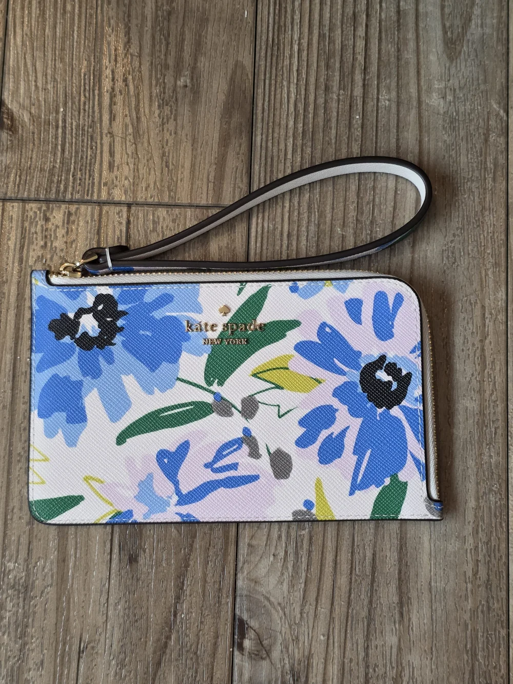 kate spade Lucy Floral L-Zip Wristlet